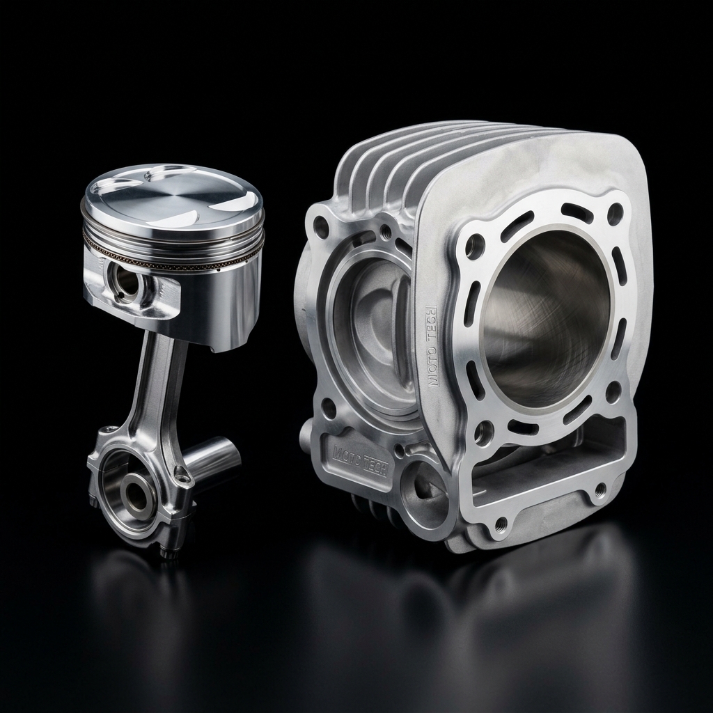 DOHC Engine Piston Block